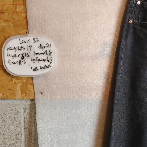 Levi's 501XX Skinny Button Fly HighRise DarkWash Rawhem Jean -w32/Measuremnt - Picture 3 of 10